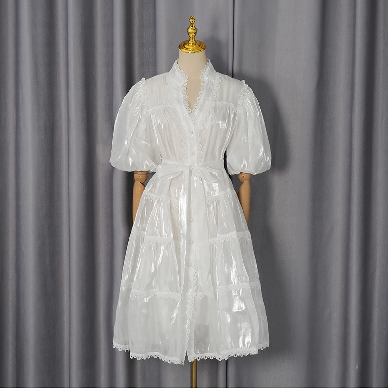 French Vintage Floral Midi Dress - ZAMOR ชุดเดรสชาสไตล์วินเทจลายดอกไม้ฝรั่งเศส รุ่นใหม่ฤดูร้อน 2026 สำหรับผู้หญิง ตกแต่งลูกไม้