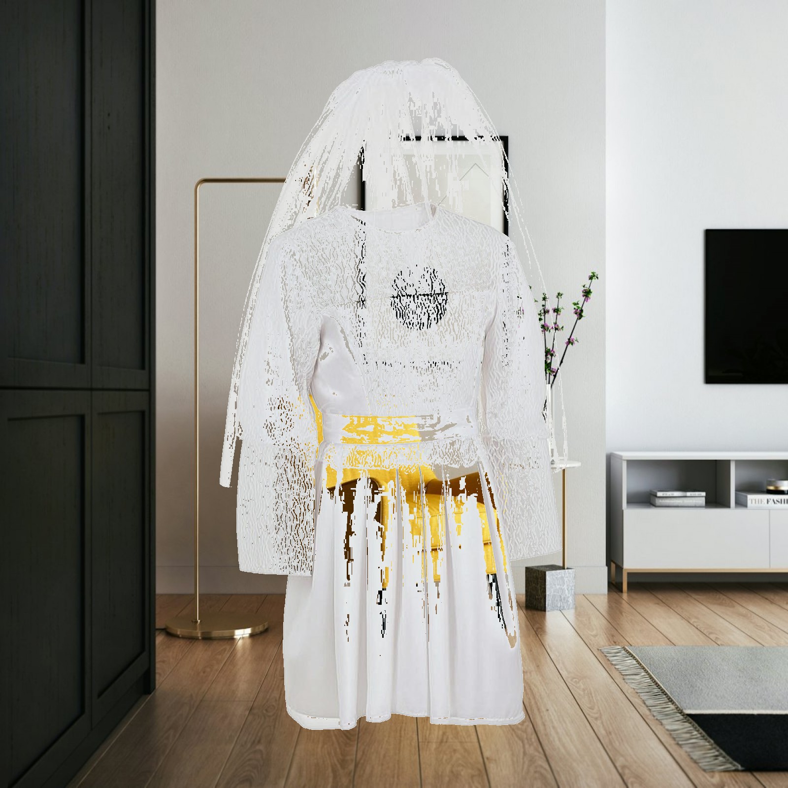 Skirts - ชุดเครื่องประดับสำหรับชุดแฟนซี ชุดเดรสผ้าลูกไม้สำหรับผู้หญิง กระโปรงทรงบาน สำหรับงานปาร์ตี้คอสเพลย์