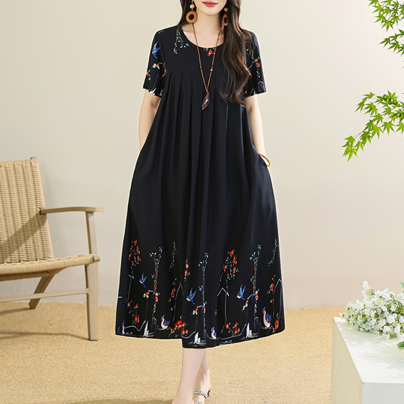 Boho Summer Beach Maxi Dress - ใหม่ 2025 ฤดูร้อนชุดผู้หญิง PLUS ขนาดชุดลําลองแขนสั้น Boho