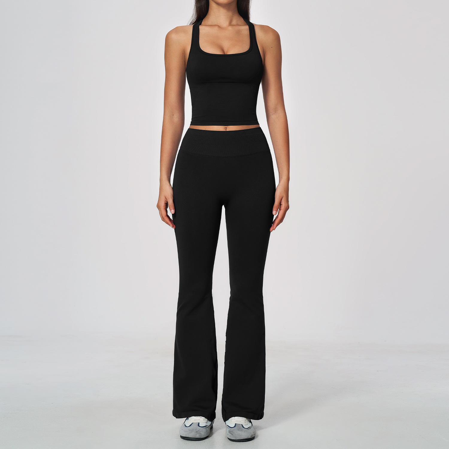 ชุดโยคะ 2 ชิ้นสำหรับผู้หญิง เส - Seamless Ribbed Workout Tank Top บทวิจารณ์และราคา