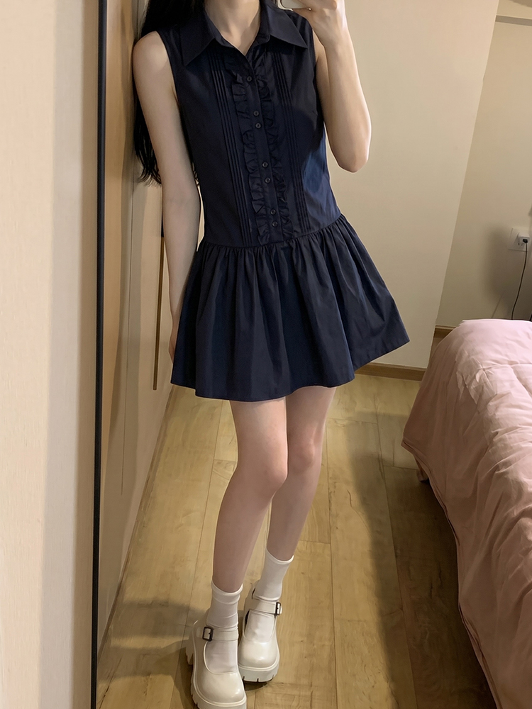 เดรสเชิ้ตสไตล์นักศึกษาเกาหลี ท - Korean Style A Line Shirt Dress บทวิจารณ์และราคา