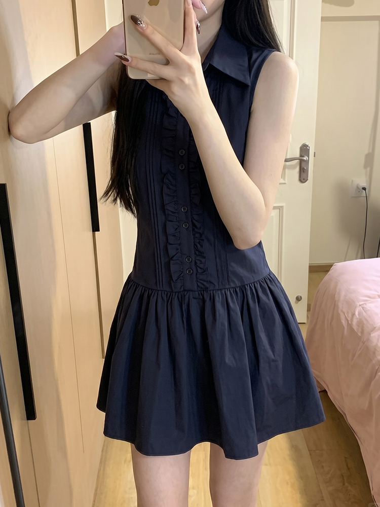เดรสเชิ้ตสไตล์นักศึกษาเกาหลี ท - Korean Style A Line Shirt Dress บทวิจารณ์และราคา
