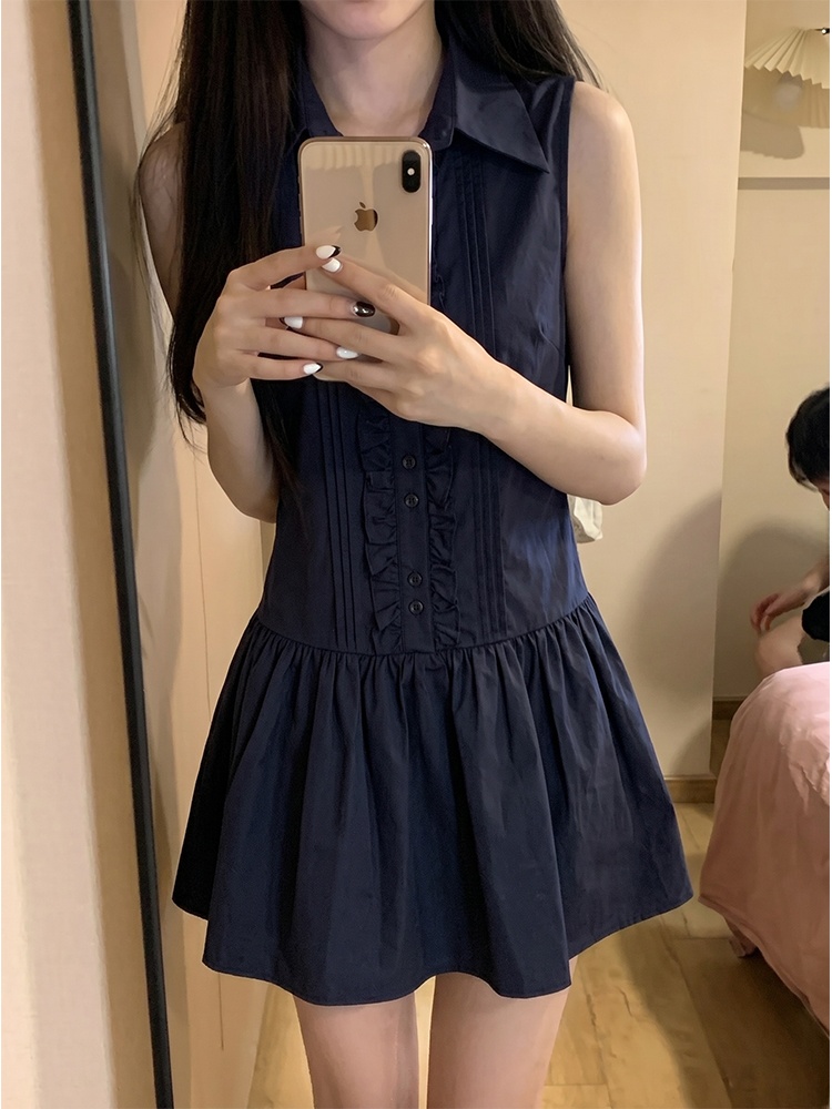 เดรสเชิ้ตสไตล์นักศึกษาเกาหลี ท - Korean Style A Line Shirt Dress บทวิจารณ์และราคา