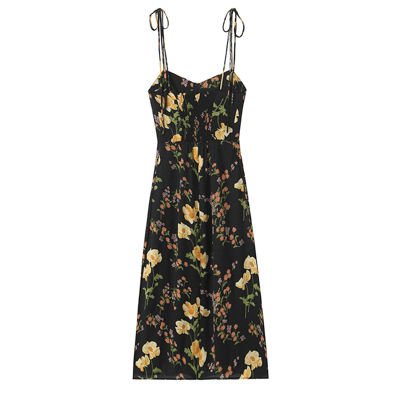 YENKYE ภาษาฝรั่งเศสคําสไตล์วิน - French Vintage Floral Midi Dress บทวิจารณ์และราคา