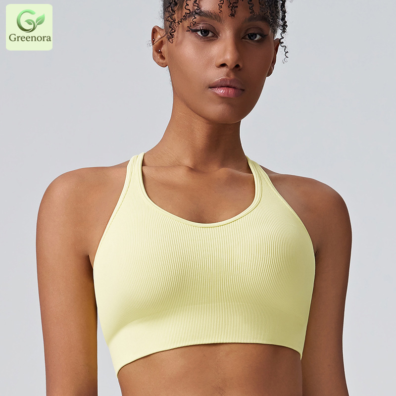 กรีนโรรา เสื้อชั้นในกีฬาไร้ตะเ - Seamless Ribbed Workout Tank Top บทวิจารณ์และราคา