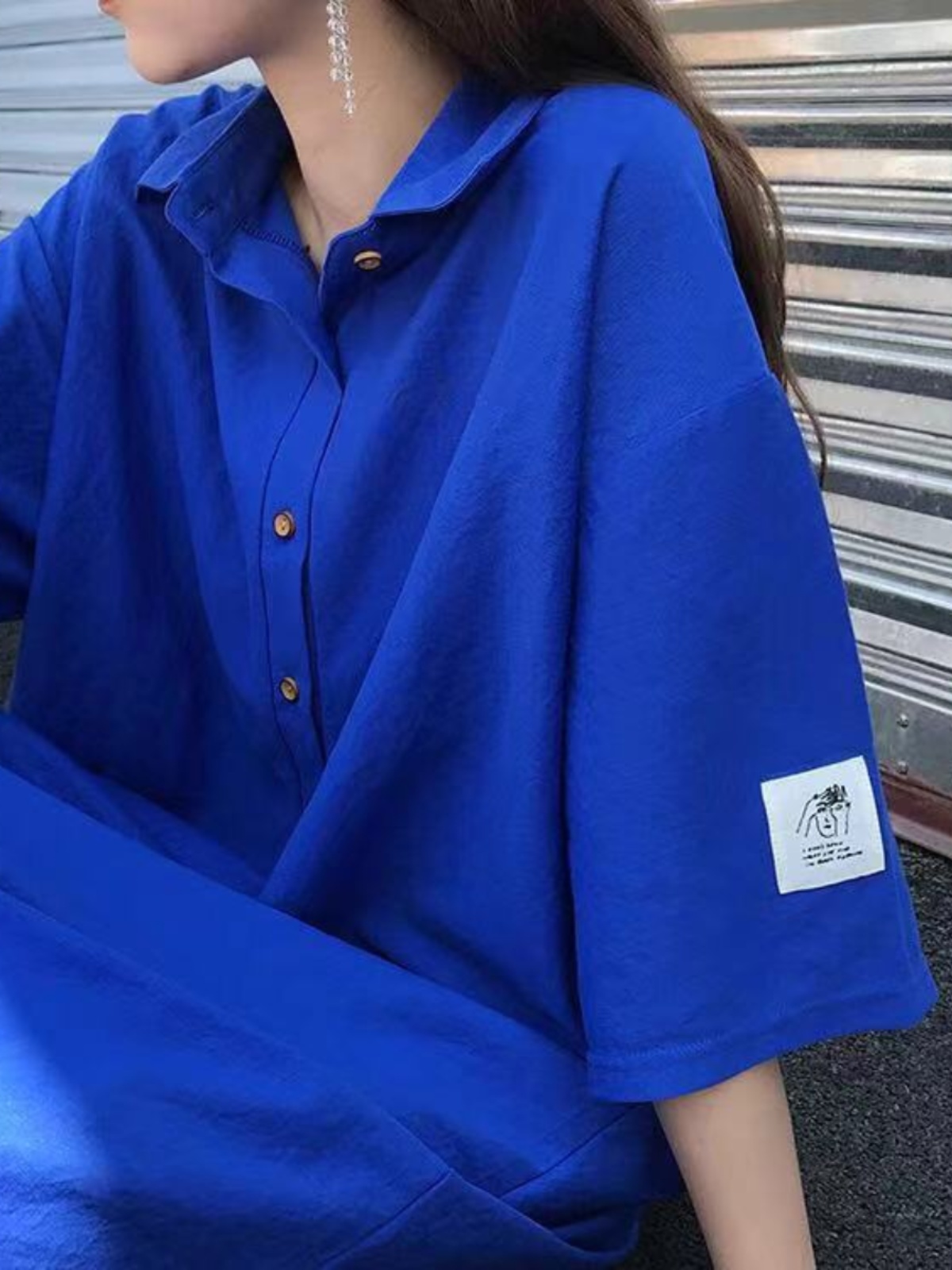 เดรสเชิ้ตไซส์ใหญ่ ช่วยพรางหุ่น - Korean Style A Line Shirt Dress บทวิจารณ์และราคา