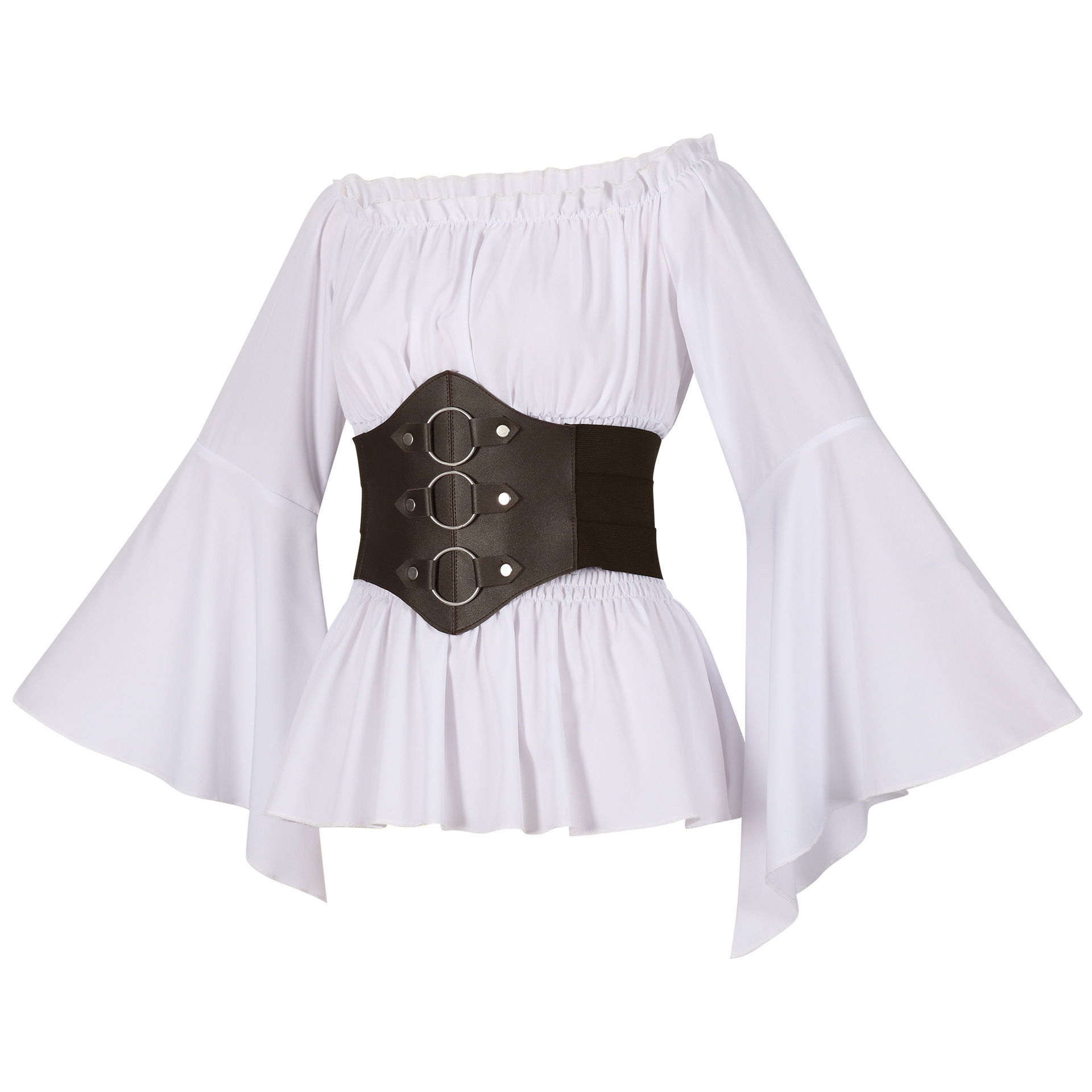 เสื้อคอร์เซ็ตสไตล์โจรสลัดยุคกล - Blouses บทวิจารณ์และราคา