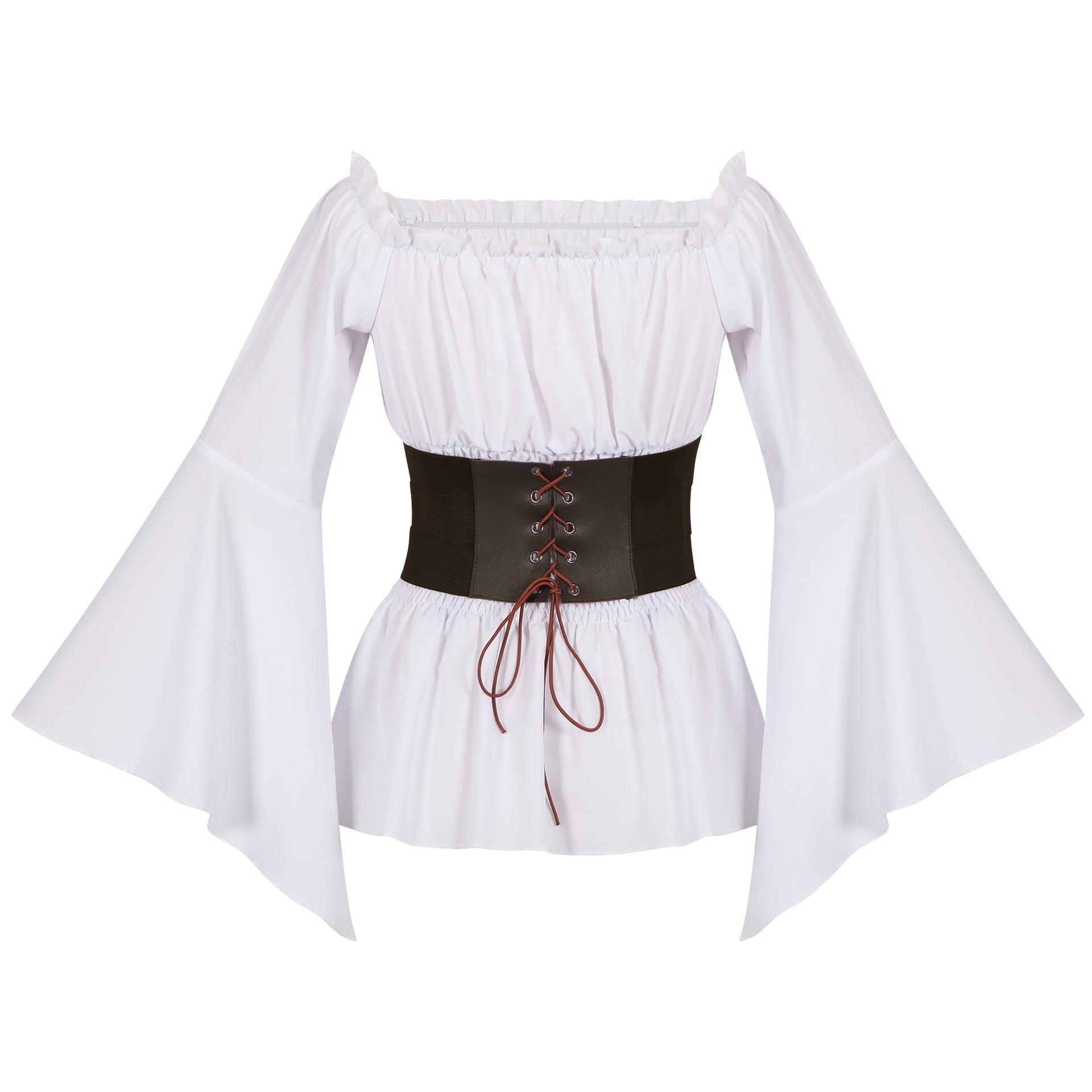 เสื้อคอร์เซ็ตสไตล์โจรสลัดยุคกล - Blouses บทวิจารณ์และราคา